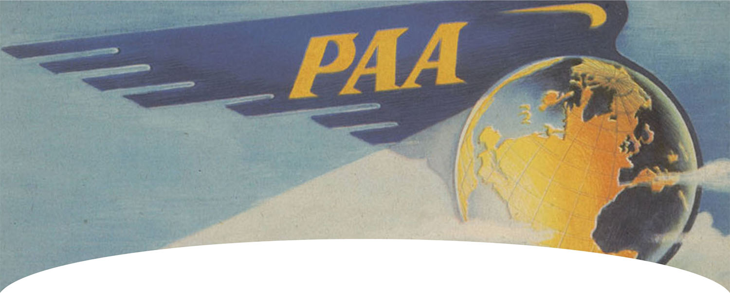 1944 Pan American Airways Annual Report cover illustration of Pan Am Logo