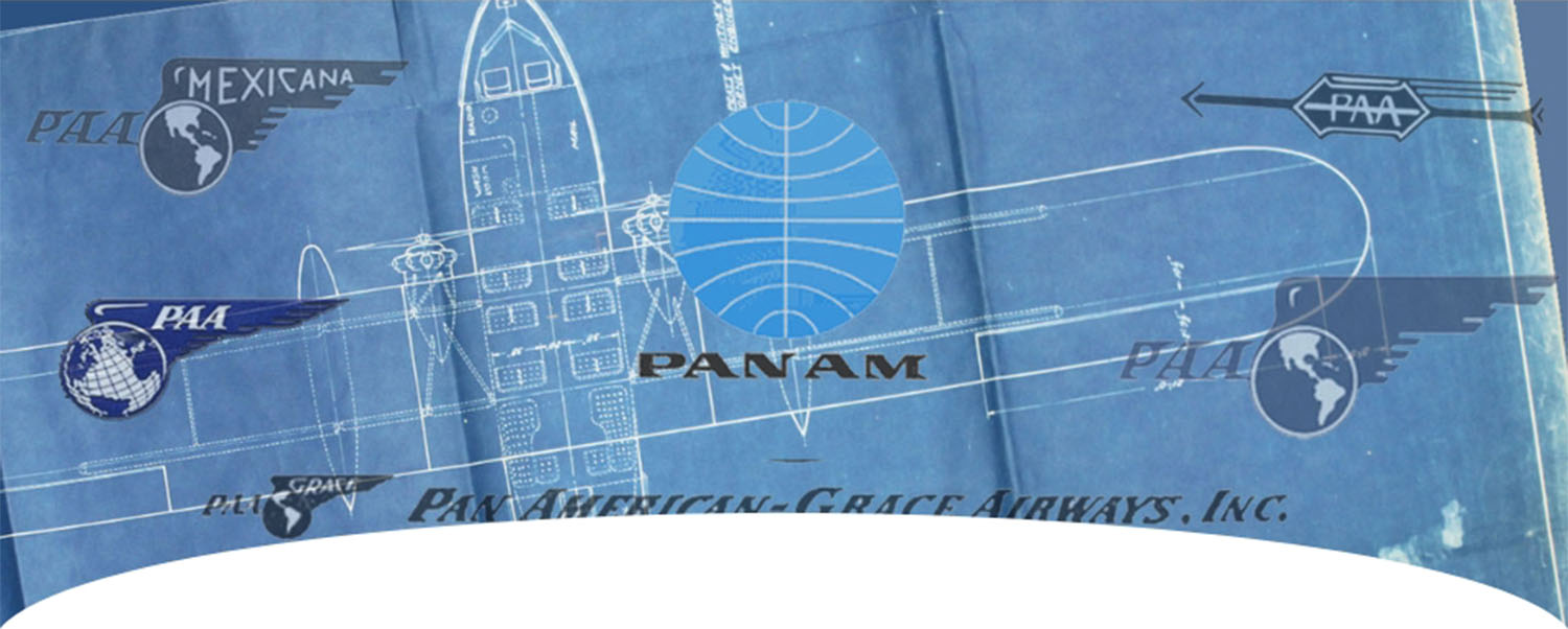 PAN AM ERAS Pan Am Consolidated Commodore Blueprint with Pan Am logos