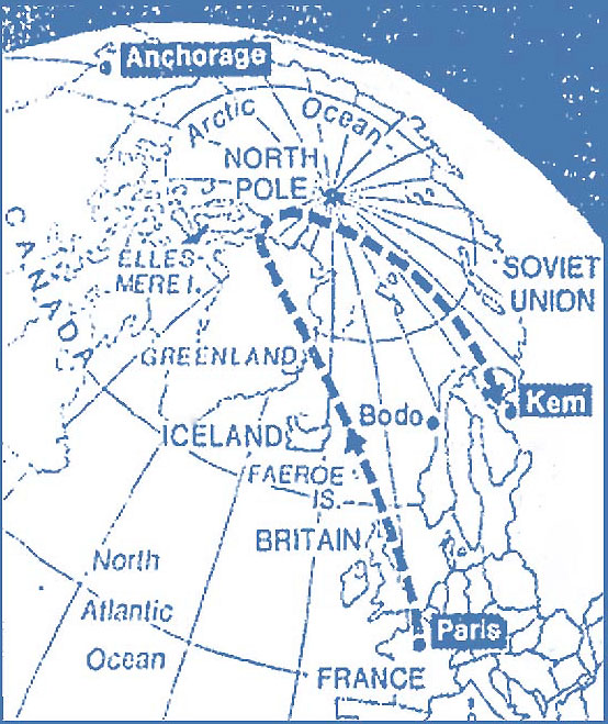 New York Times Map of KAL 902 Route April 20 1978