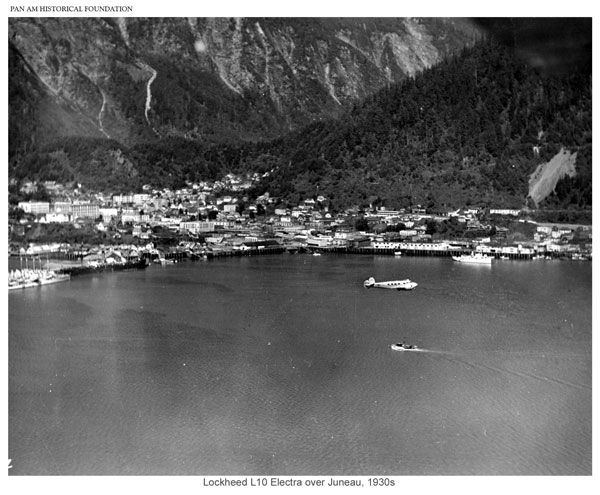 Pacific Alaska Lockheed Electra over Juneau