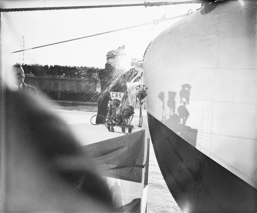 Juan Trippe Mrs Roosevelt Yankee Clipper Christening