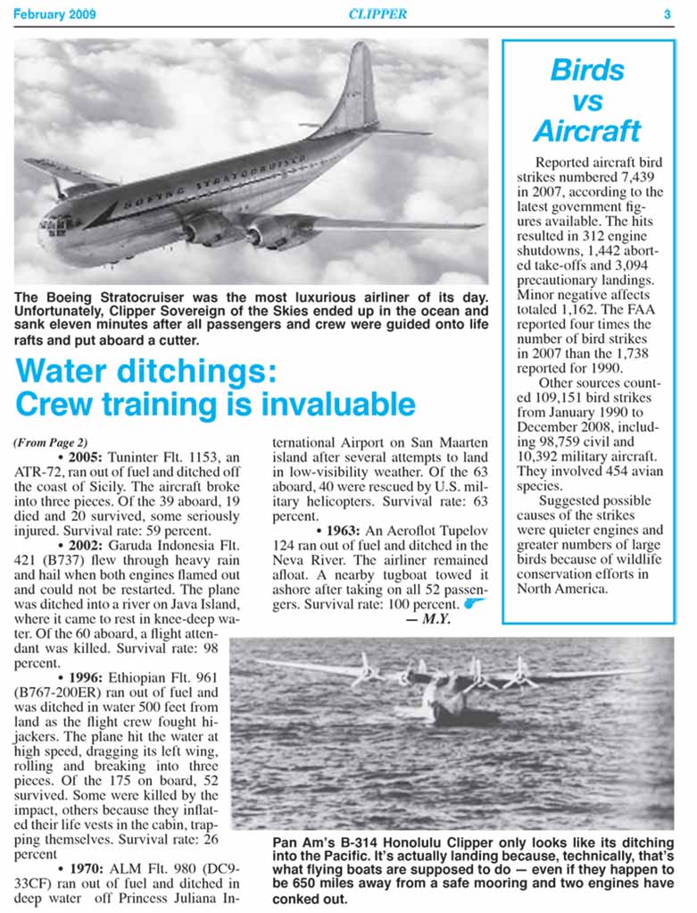 Clipper Feb 2009 Ditching Scary but Survivable by Mort Young editor 3