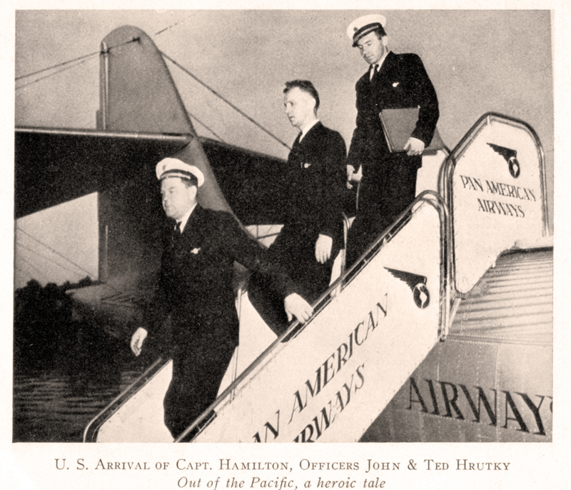 Philippine Clipper Hamilton gets off plane sepia rsz