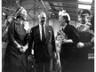 Juan Trippe and Betty Trippe with First Lady, Mamie Eisenhower at Boeing 707 christening celebration, 1958