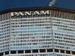 Pan Am Building from below, with helicopter landing